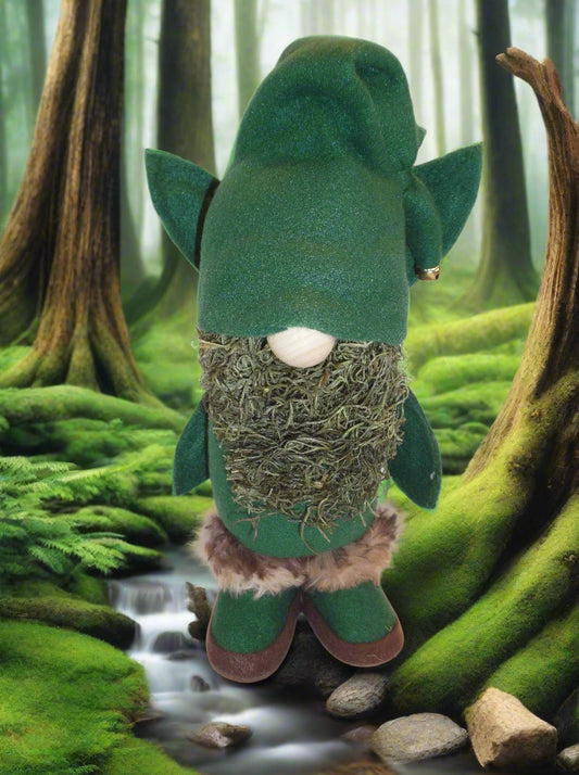 Forest Fairy Gnome with Moss Beard