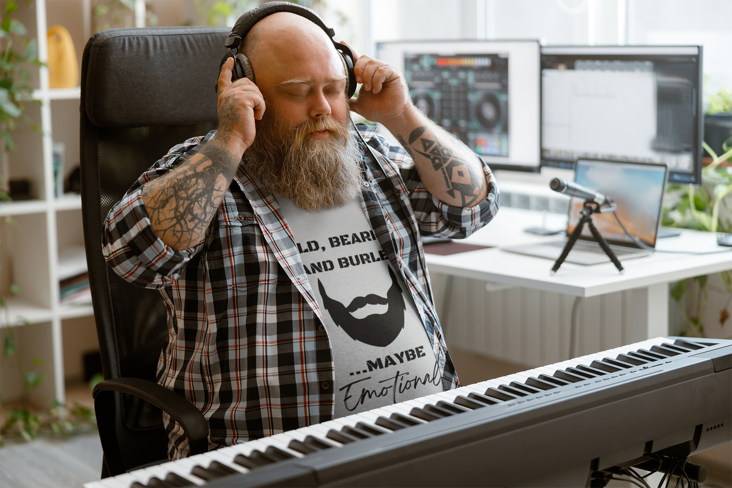 Bald, Bearded, and Burley - Men's Short Sleeve Tee